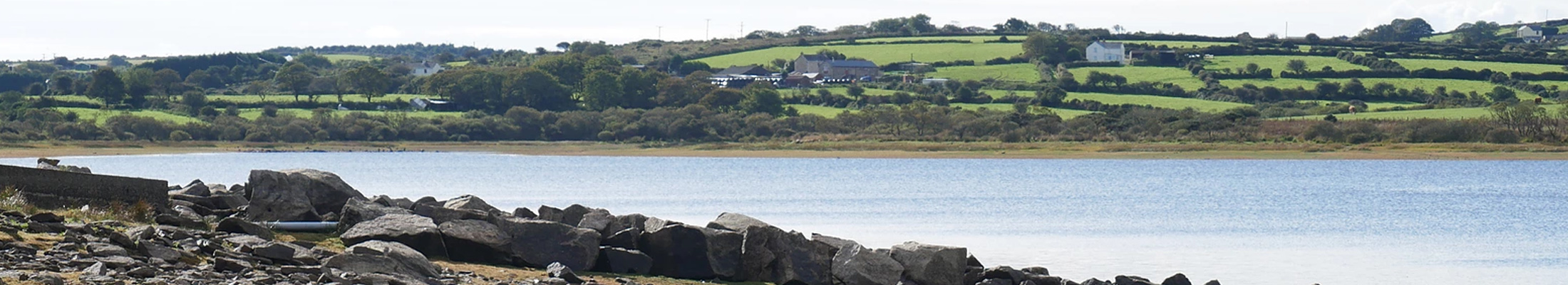 Reservoir with stony beach