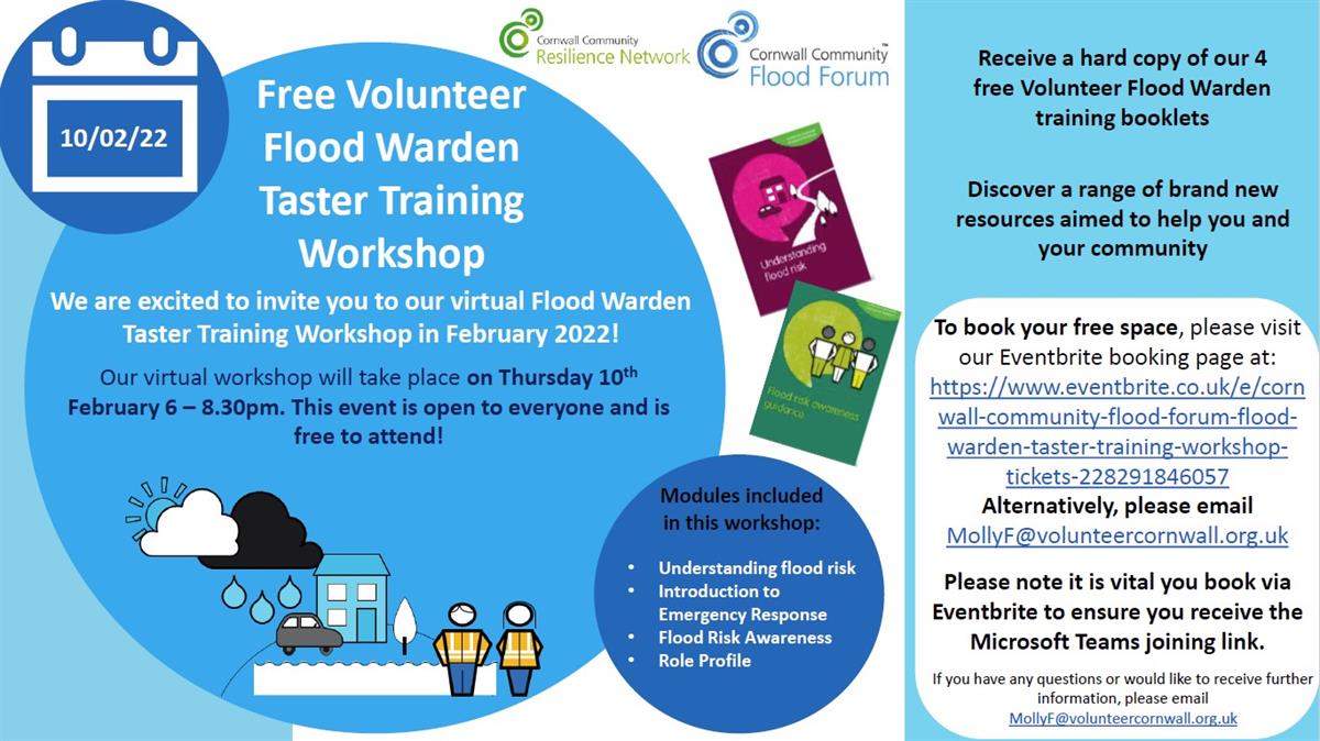 Flood Warden Taster Training Workshop Poster