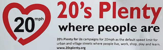 20's plenty sign